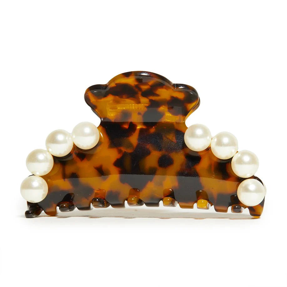 Medium Pearl Claw Clip Tortoise Accessories - Beauty & Hair Lele Sadoughi 