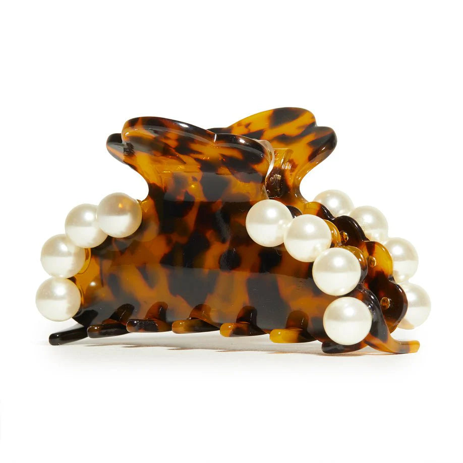 Medium Pearl Claw Clip Tortoise Accessories - Beauty & Hair Lele Sadoughi 