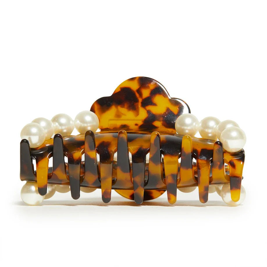 Medium Pearl Claw Clip Tortoise Accessories - Beauty & Hair Lele Sadoughi 