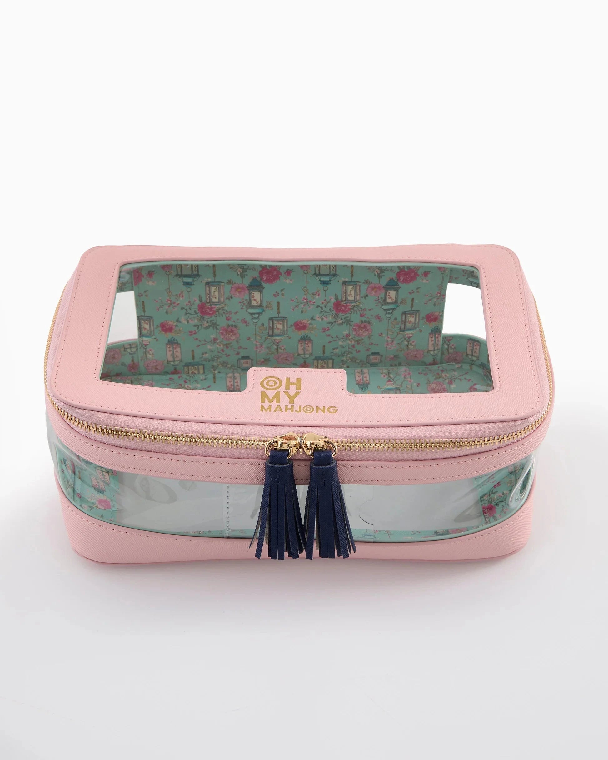 Tile Storage Bag Light Pink Home Decor - Games Oh My Mahjong 