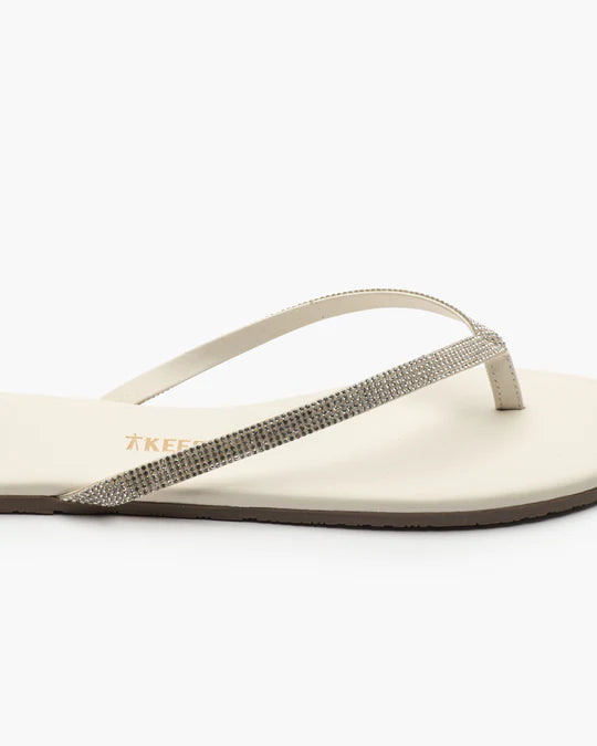 Infinity Lily Cream Sandals - Flip Flops Tkees 