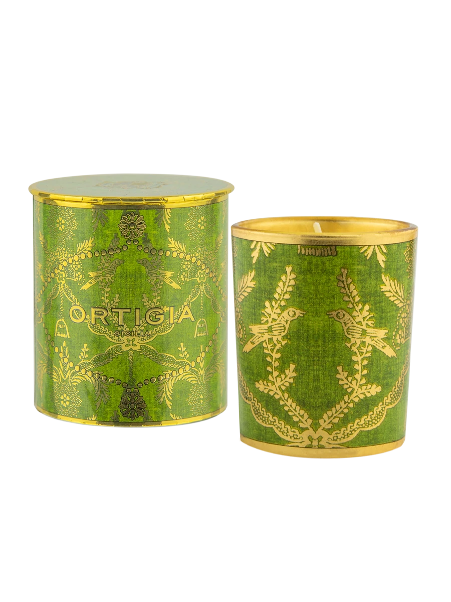 Small Lime di Sicilia Decorated Candle Candles & Diffusers - Candles Ortigia 