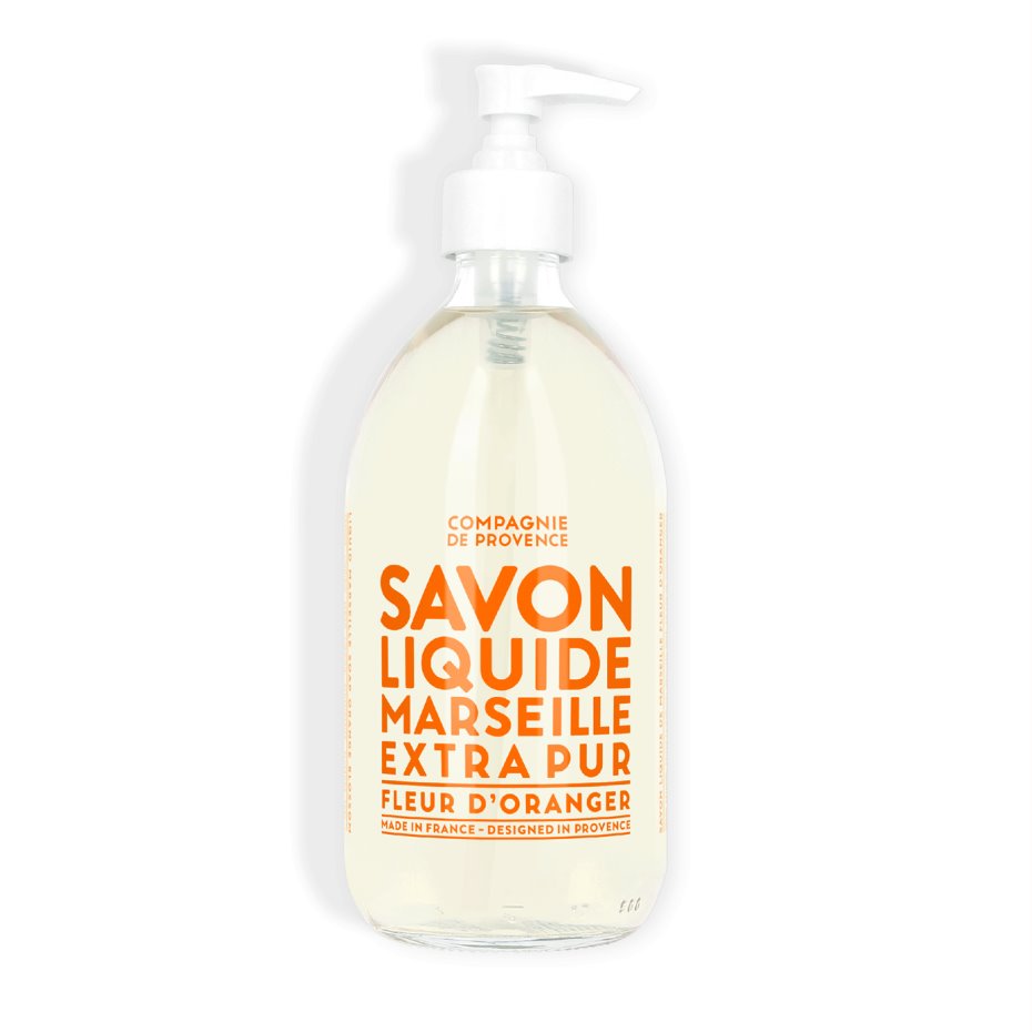 Liquid Marseille Swap Orange Blossom 16 fl oz Glass Home Decor - Soap Companie de Provence 