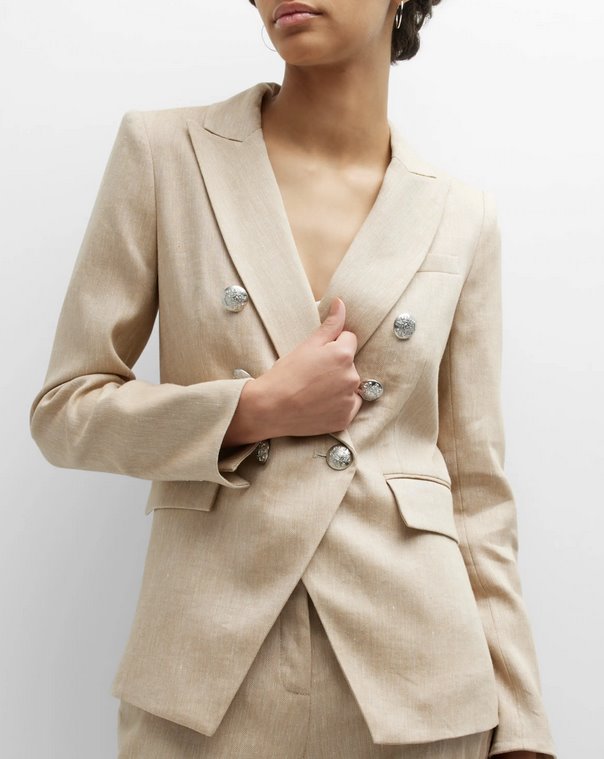 Miller Dickey Jacket Khaki Melange Jackets - Blazers Veronica Beard 