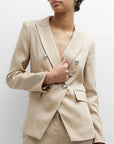 Miller Dickey Jacket Khaki Melange Jackets - Blazers Veronica Beard 