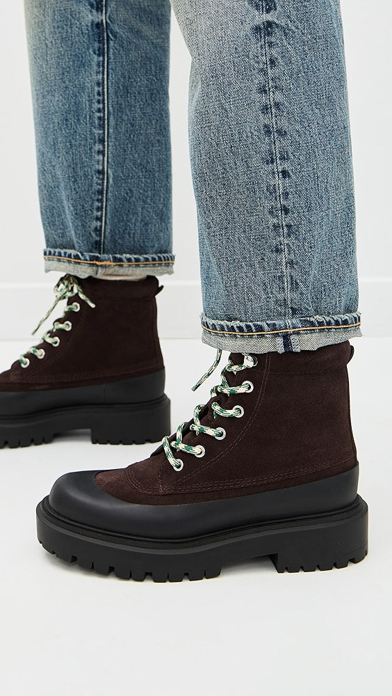 Remy Lace Up Weather Boot Brown