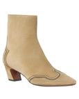 Aspen Embroidered Heel Ankle Boot Sand