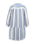 The Clarissa Dress Blue Dot Stripe