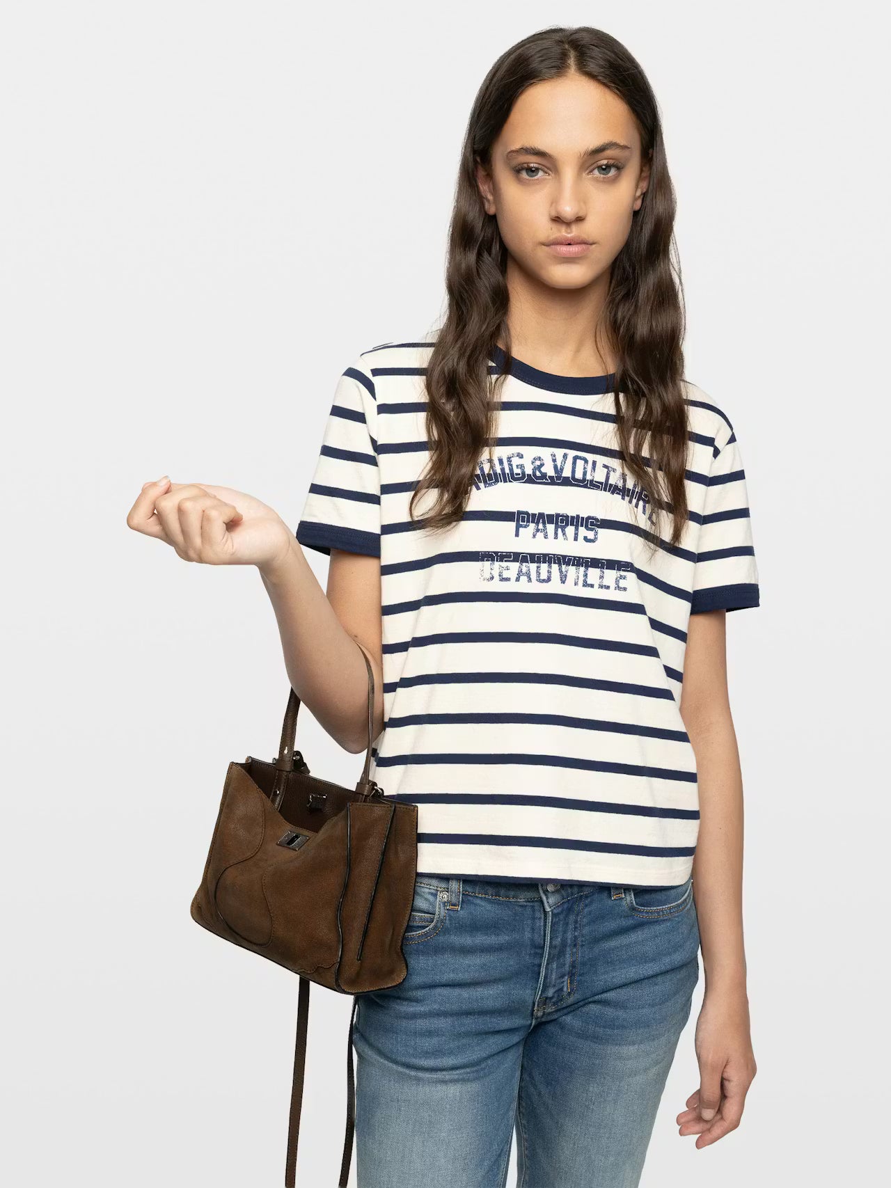 Jack Nano Suede Way Bag Wood Tote & Satchel Zadig & Voltaire 