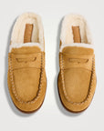 Carter Mule Suede Shearling Caramel Flats - Mule rag & bone 
