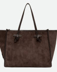 Large Marcella Suede Chocolate Tote & Satchel Gianni Chiarini 