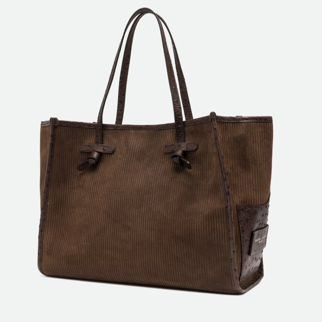 Large Marcella Cord Espresso Tote &amp; Satchel Gianni Chiarini 