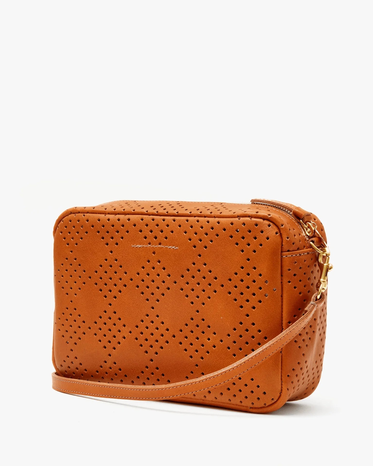 Marisol Cuoio Lightweight Checker Perf Handbags - Crossbody Clare V. 