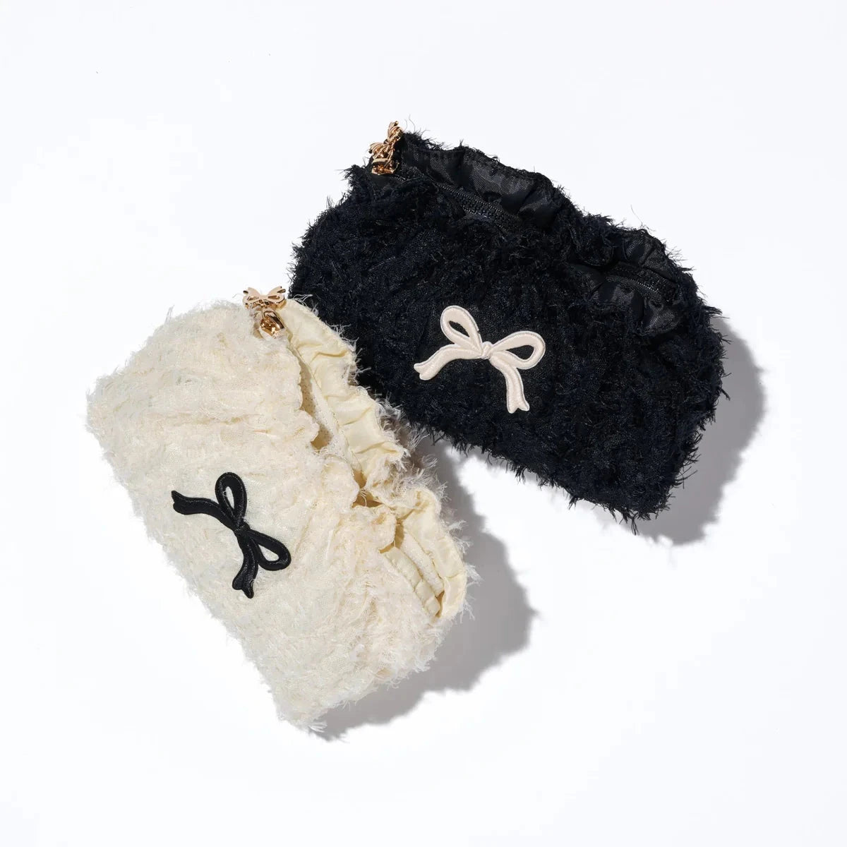 Fluffette Cosmetic Pouch Black Cream Cosmetic UE 