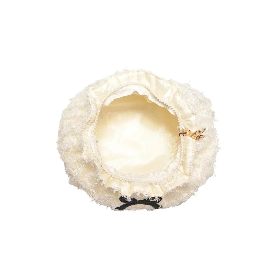 Fluffette Cosmetic Pouch Cream Black Cosmetic UE 