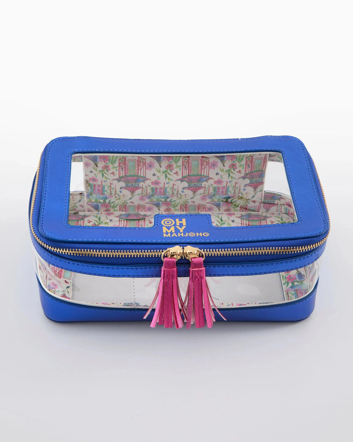 Tile Storage Bag Metallic Blue Home Decor - Games Oh My Mahjong 