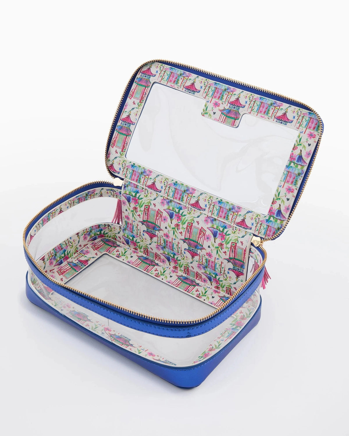 Tile Storage Bag Metallic Blue Home Decor - Games Oh My Mahjong 