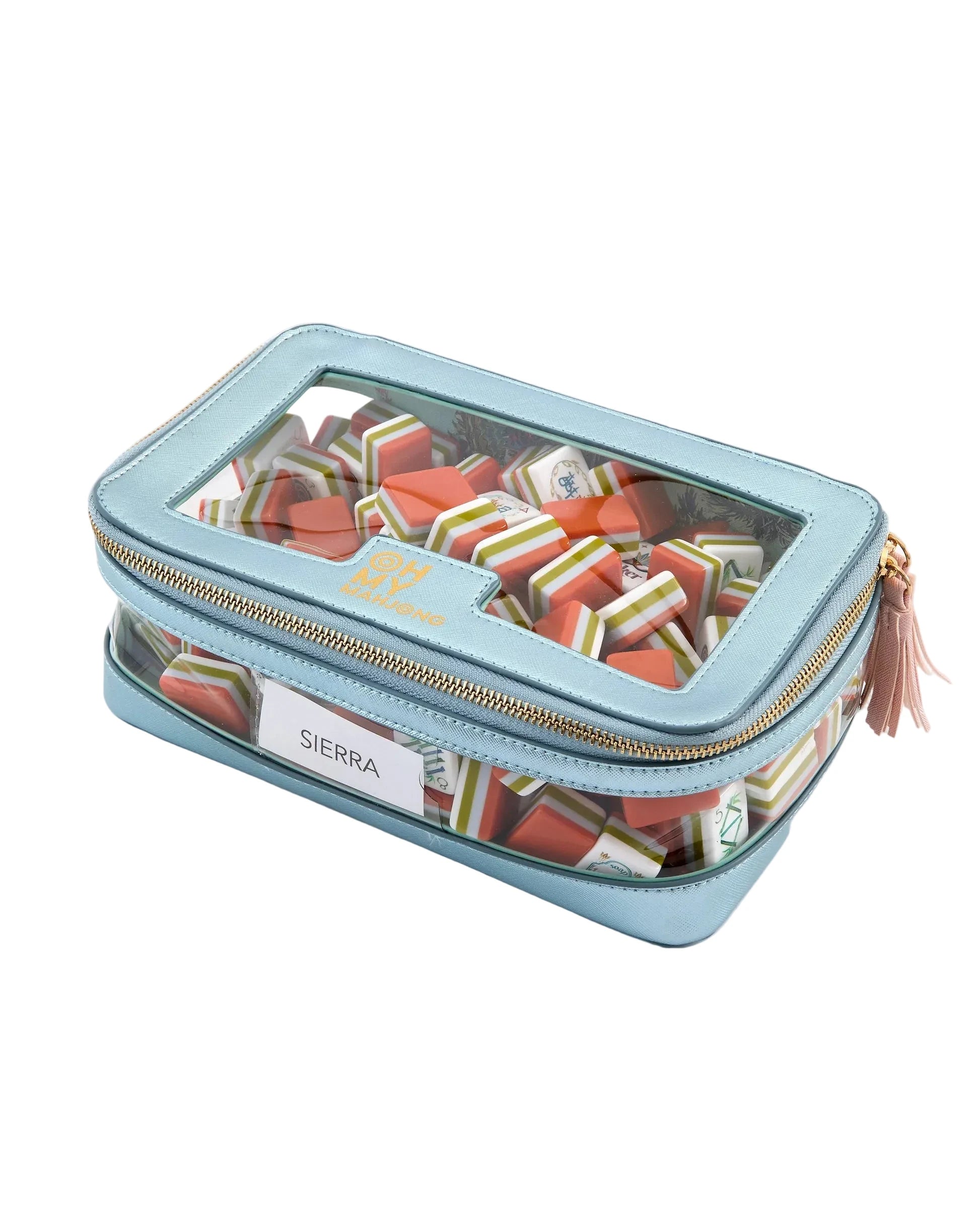 Tile Storage Bag Metallic Light Blue