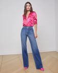 Scottie Wide Leg Hasting Denim - Flare & Wide Leg L'Agence 