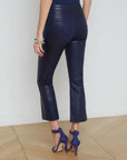 Kendra High Rise Crop Flare Midnight Coated Denim - Flare & Wide Leg L'Agence 