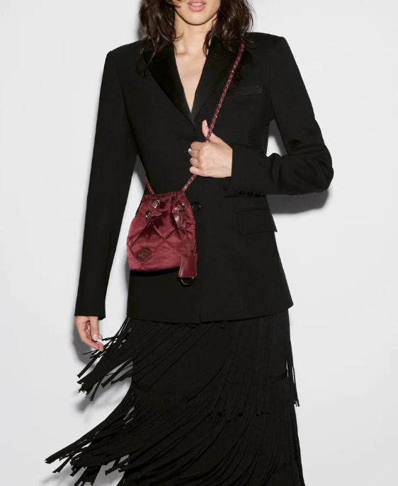 Mini Frankie Bucket Bag Claret