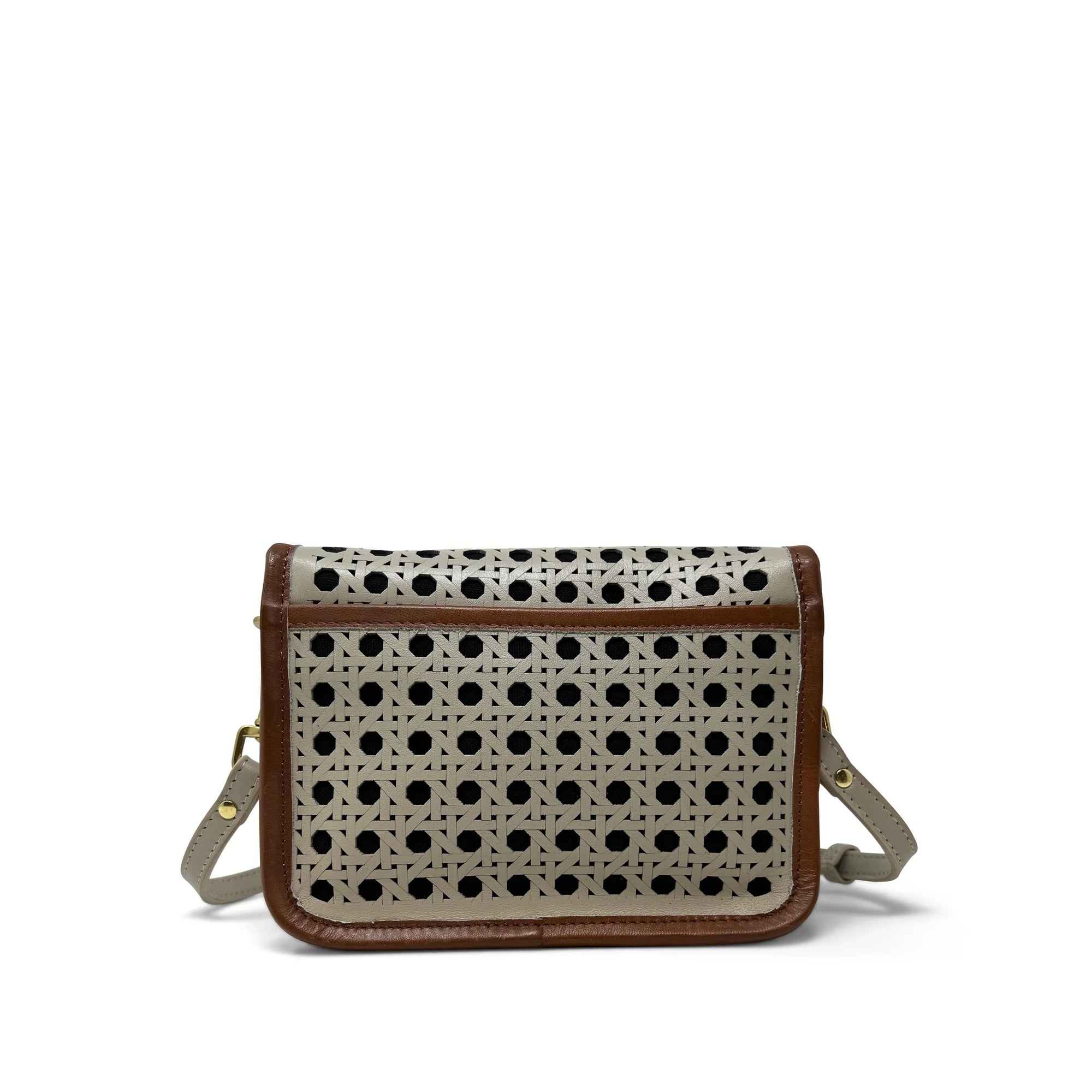 Mini Mia Summer Rattan Chalk Handbags - Crossbody Kempton 