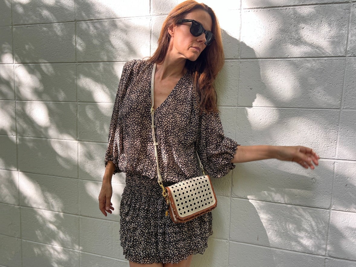 Mini Mia Summer Rattan Chalk Handbags - Crossbody Kempton 