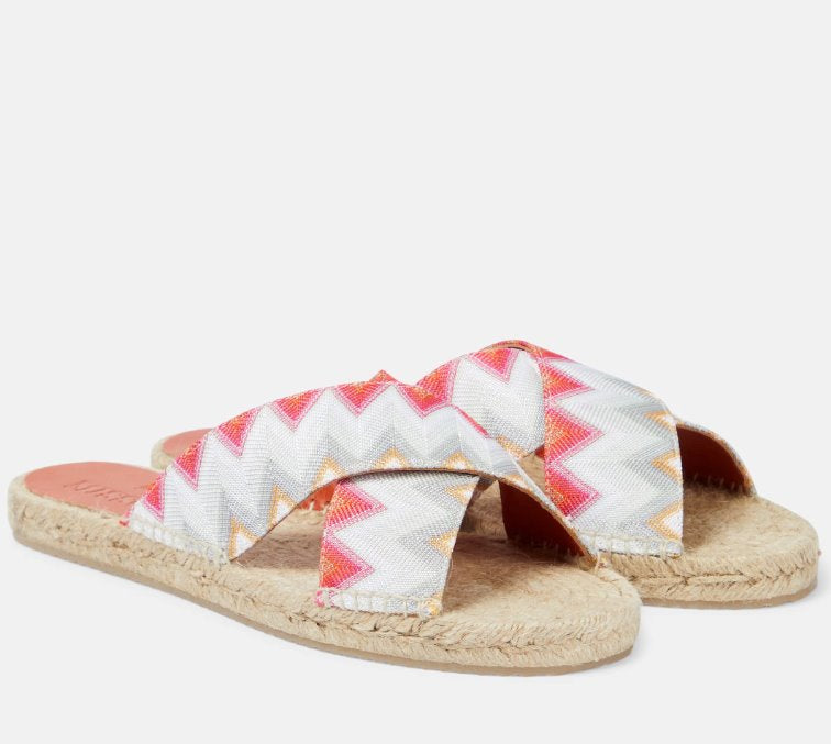 Harlow Wave Pink Sandals - Flat Sandals Missoni 