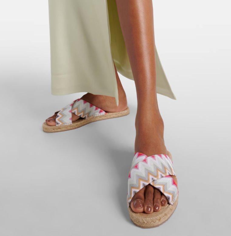 Harlow Wave Pink Sandals - Flat Sandals Missoni 