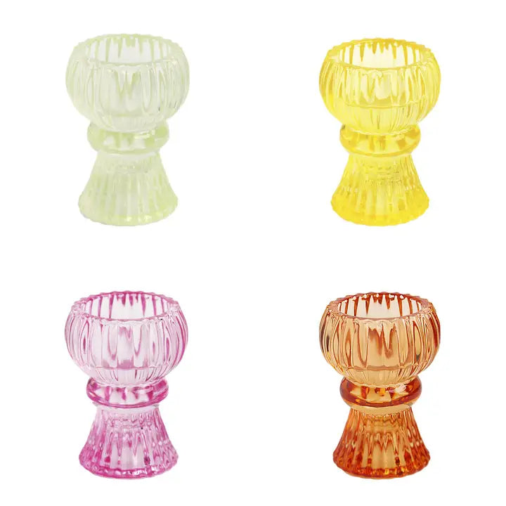 Small Glass Candle Holder Set of 4 Candles &amp; Diffusers - Candles Talking Tables 