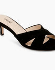 Aveline Suede Black Shoes - Sandals - Heeled Sandals L'Agence Shoes 
