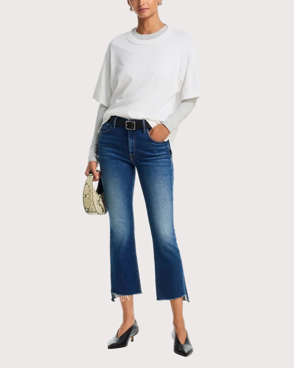 The Insider Ankle Step Fray Cosmic Cowgirl Denim - Straight Mother 