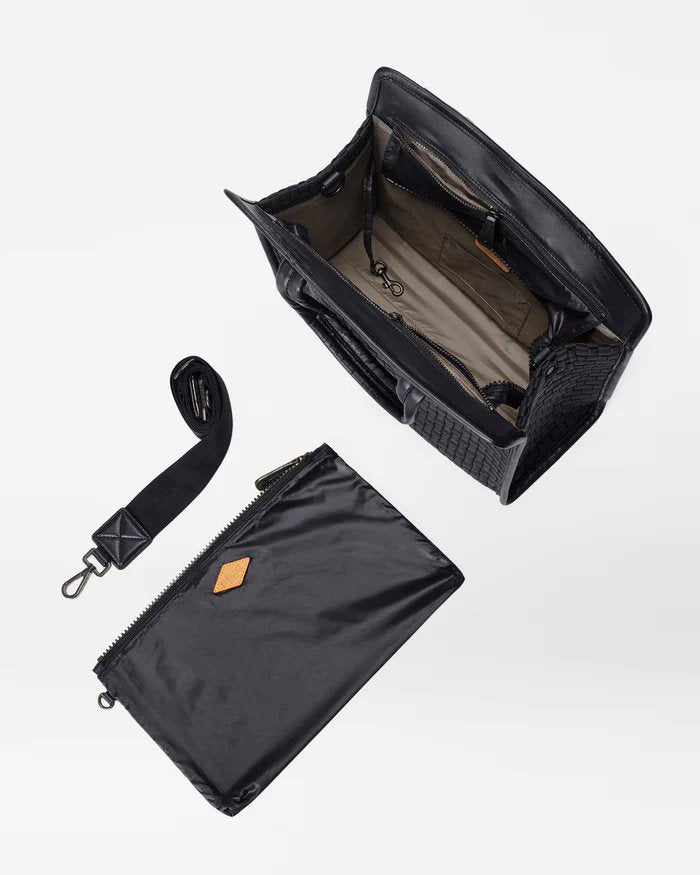 Woven Box Tote Medium Black Handbags - Tote & Satchel MZ Wallace 