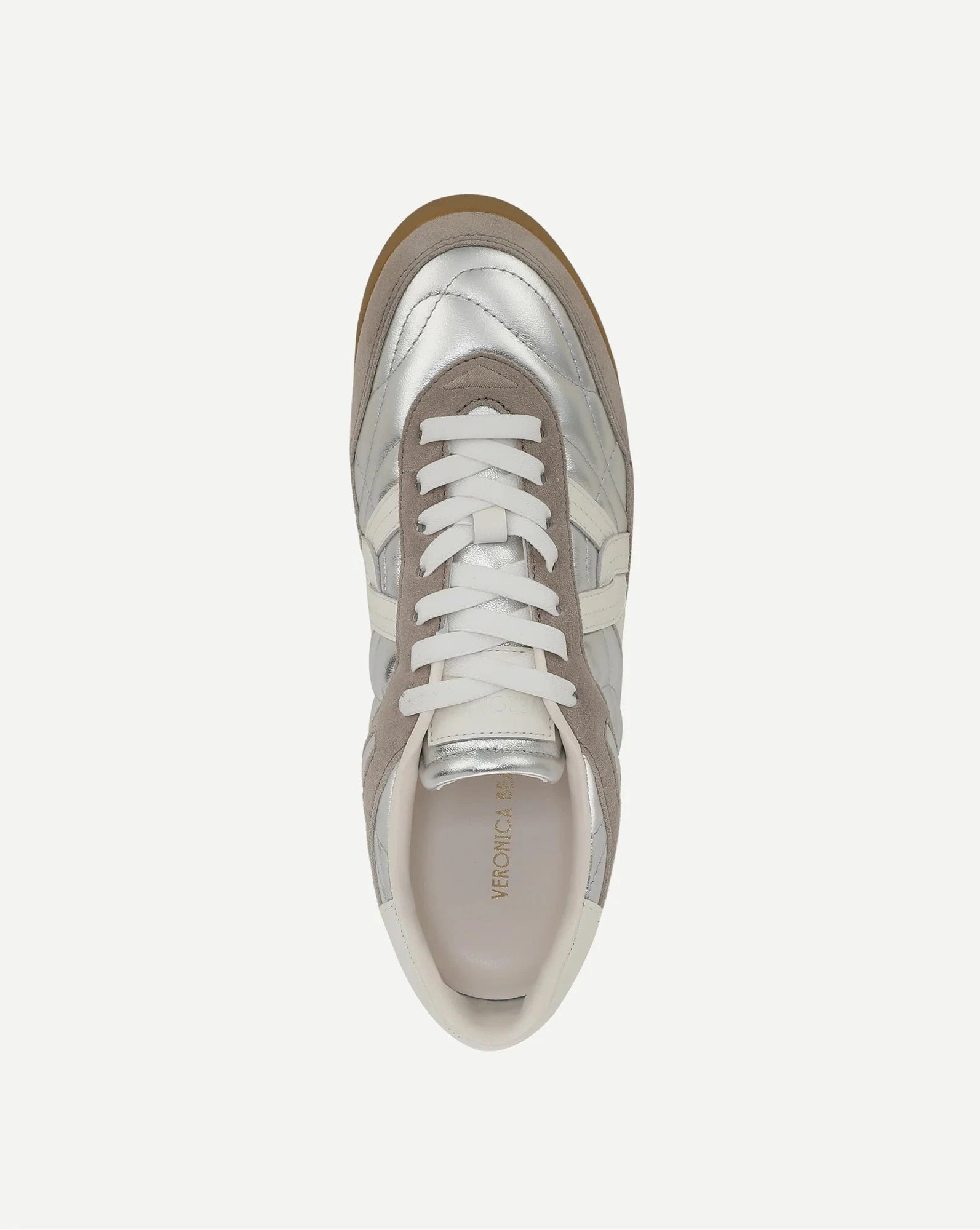 Natalia Suede Sneaker Silver/Gray Sneakers Veronica Beard - Shoes 