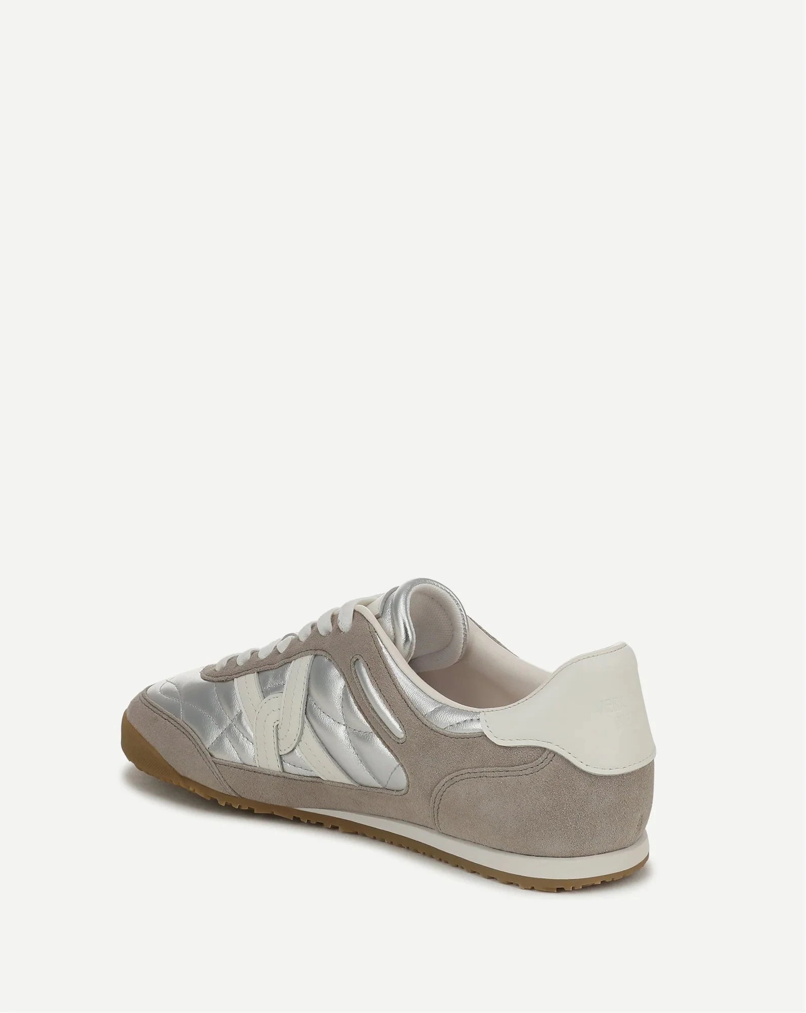 Natalia Suede Sneaker Silver/Gray Sneakers Veronica Beard - Shoes 