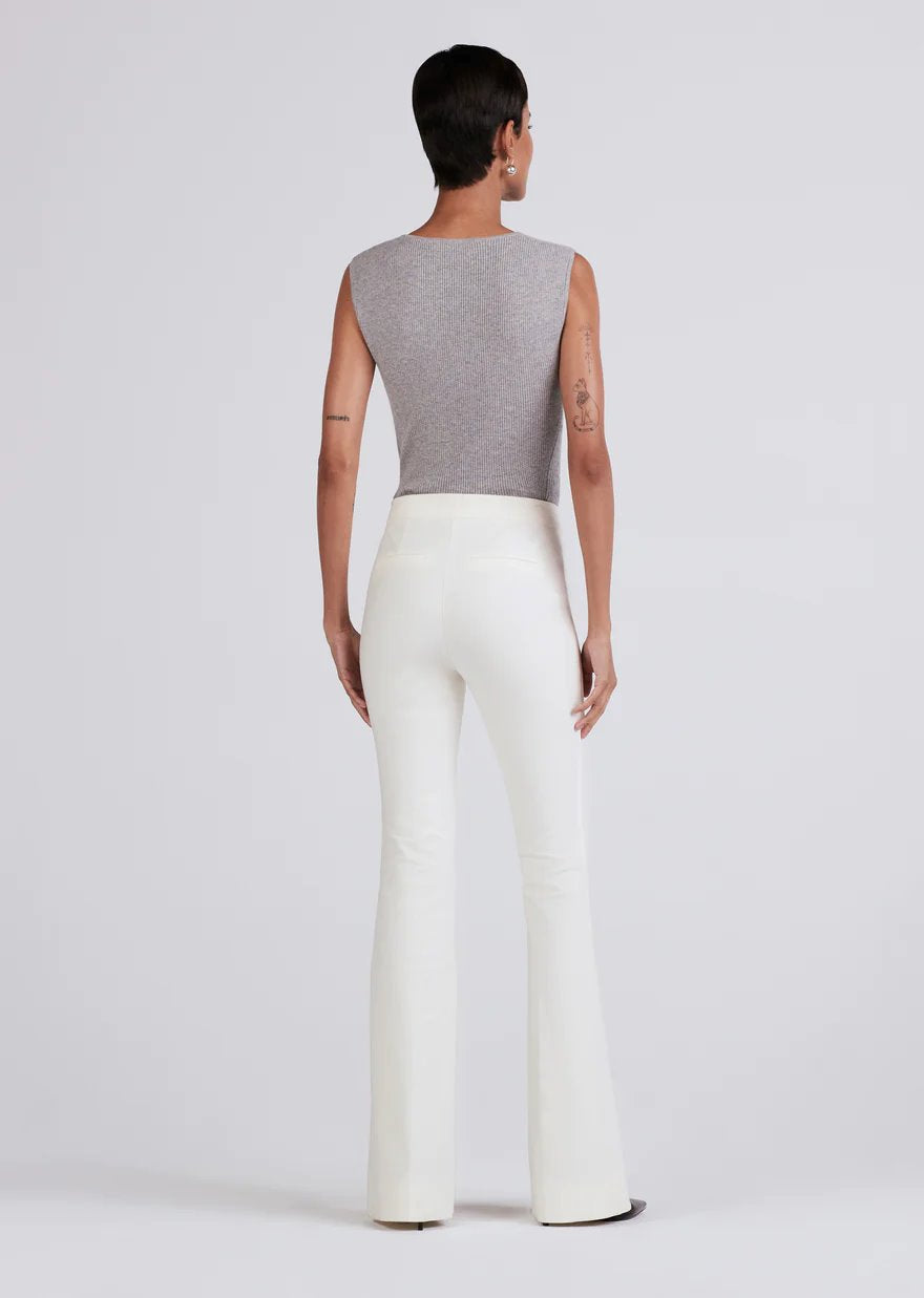 Crosby Flare Trouser Soft White Pants - Trousers Derek Lam 