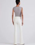 Crosby Flare Trouser Soft White Pants - Trousers Derek Lam 