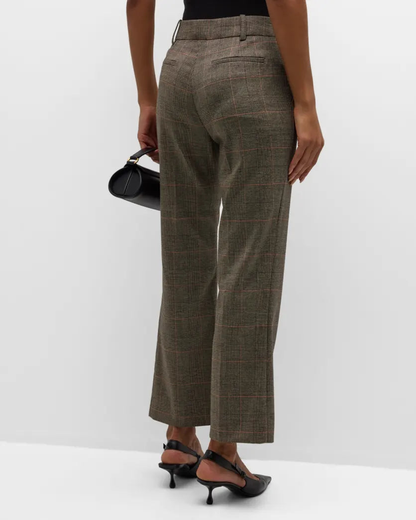 Check Ankle Trouser Brown Multi Pants - Trousers Frame 