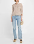 Lucia Stripe Poplin Brown Tops - Button Down rag & bone 