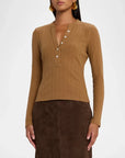 Jocelyn Henley Shirt Dark Acorn Tops - Blouses Veronica Beard 