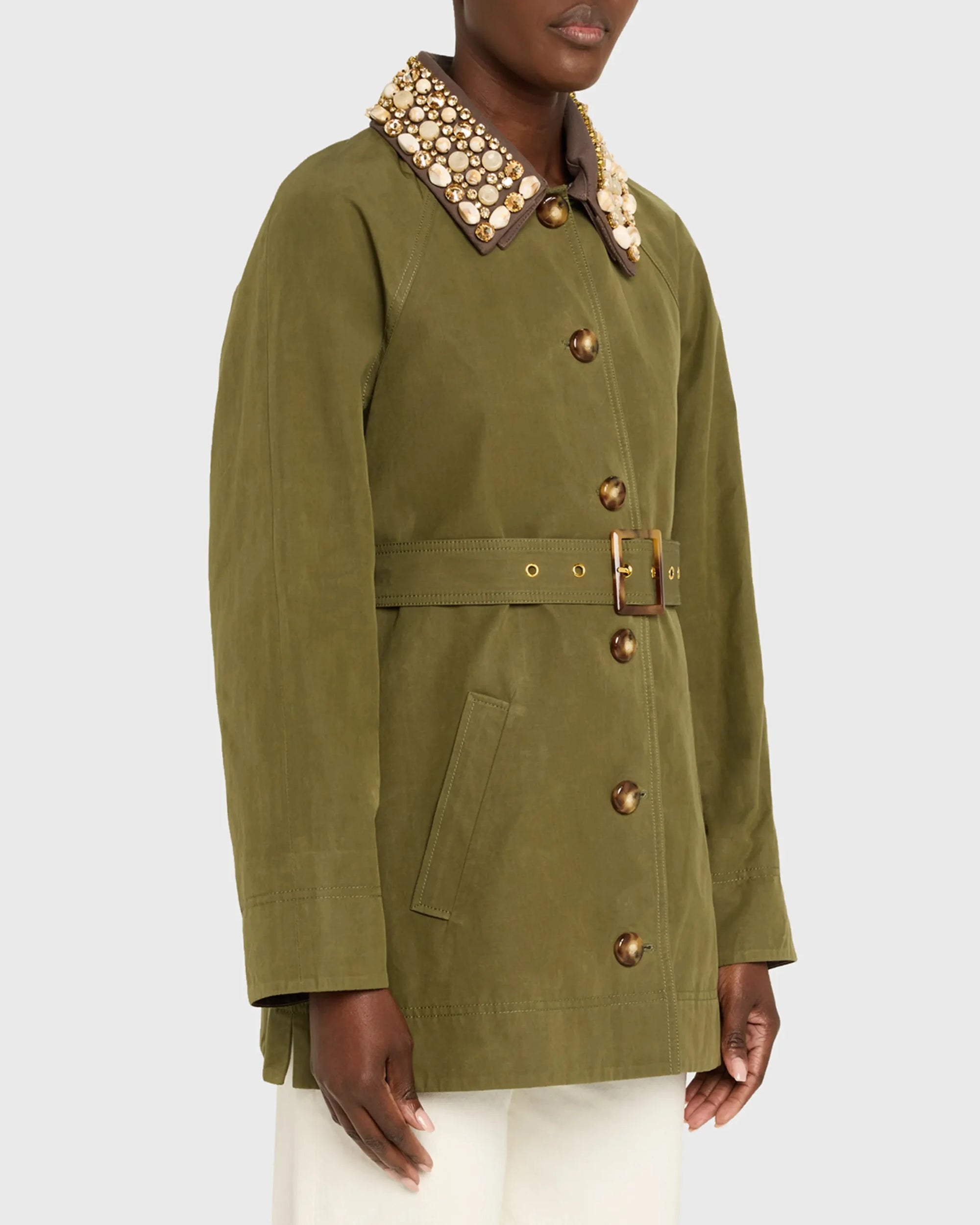 Langham Dickey Coat Army Jackets - Dickey Veronica Beard 