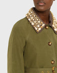 Langham Dickey Coat Army Jackets - Dickey Veronica Beard 