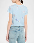 All Over Tammy Butterfly Tee Light Blue