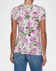 Ressi Fitted Crew Tee Grandfloral Rose Light Purple