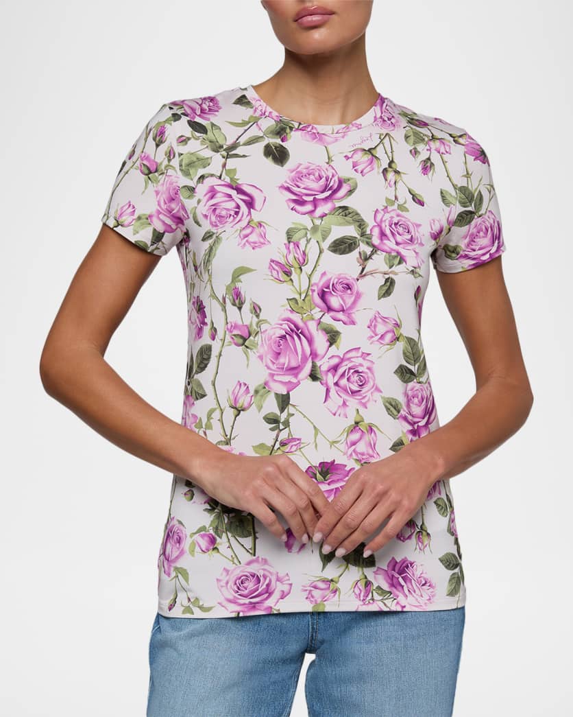 Ressi Fitted Crew Tee Grandfloral Rose Light Purple