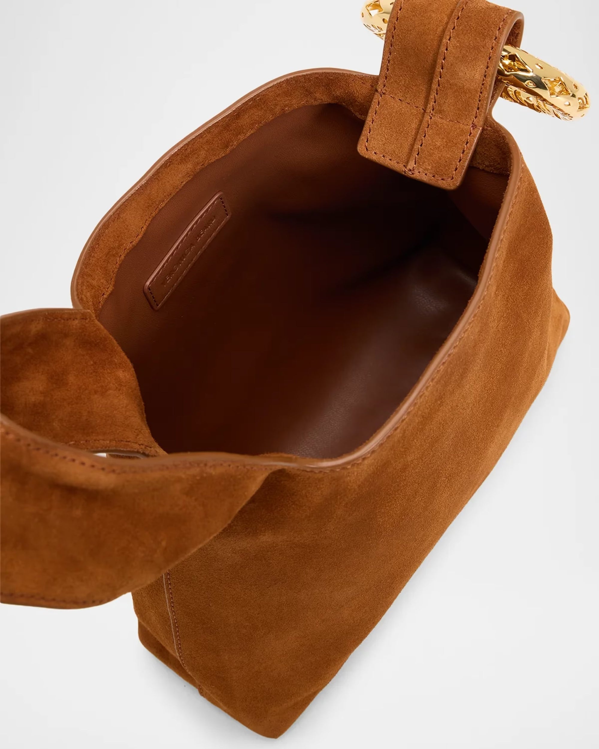 Suede Swing Bag Tobacco Clutch Veronica Beard 