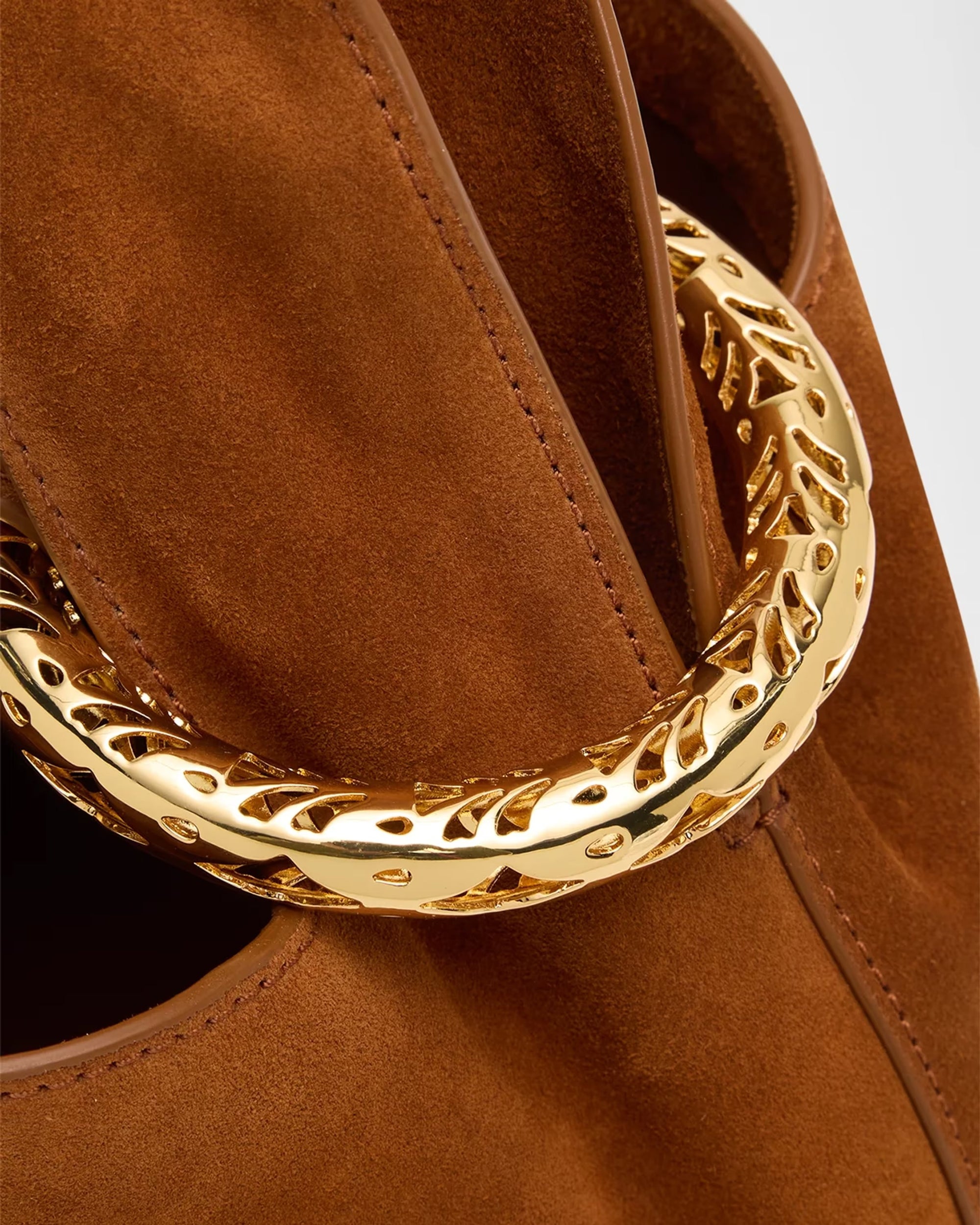 Suede Swing Bag Tobacco Clutch Veronica Beard 