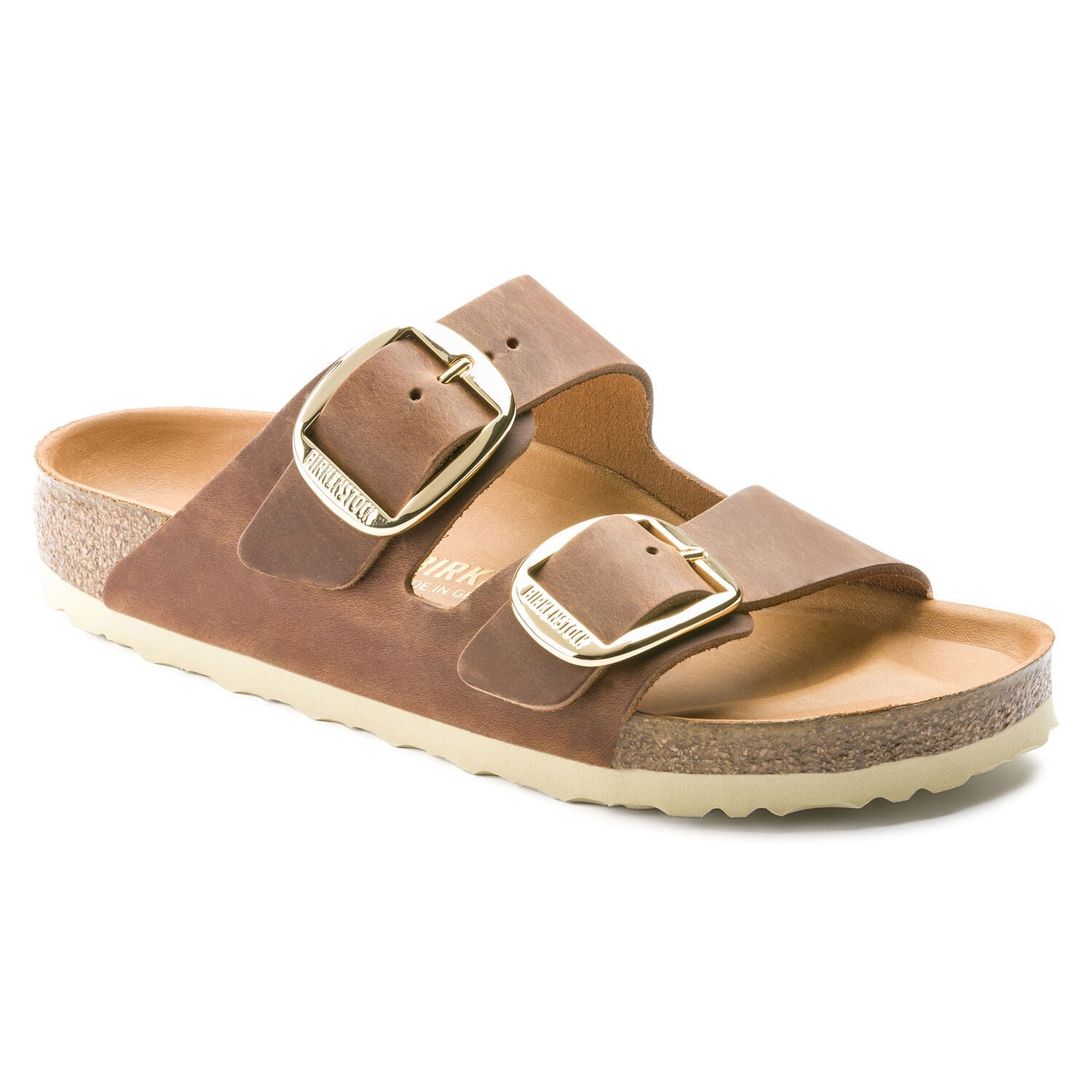 Arizona Big Buckle Cognac Shoes - Sandals - Flat Sandals Birkenstock 