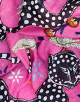 Ocelot Cashmere Blend Scarf Fucsia