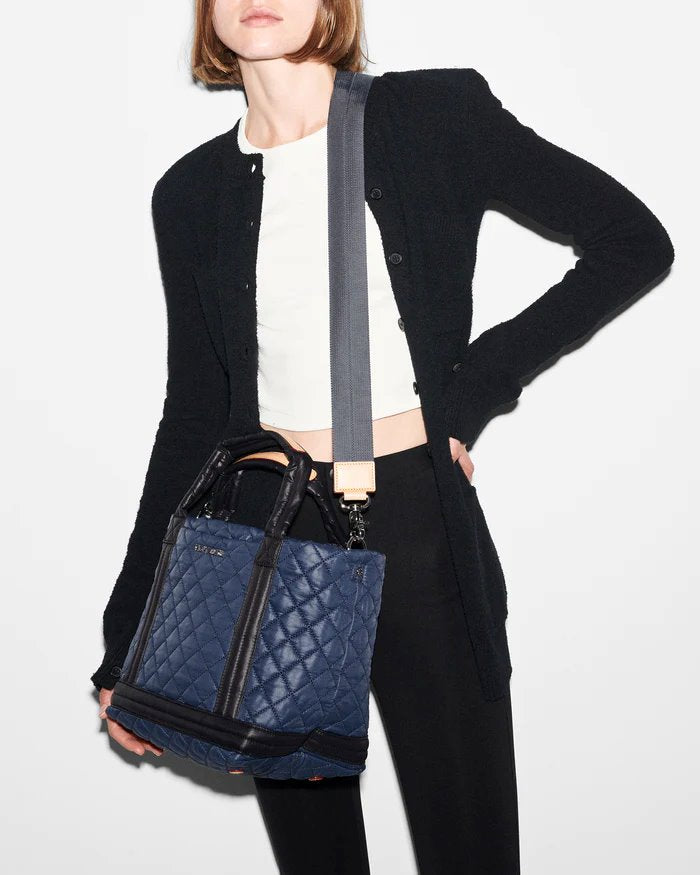 Empire Tote Small Navy/ Black Handbags - Tote &amp; Satchel MZ Wallace 